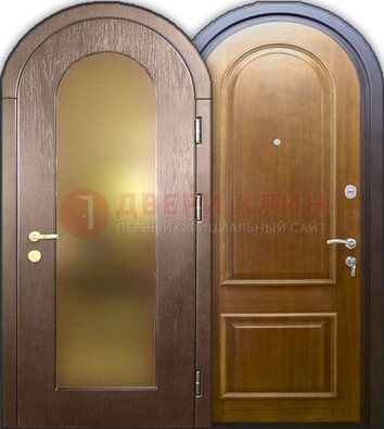 Металлическая арочная дверь ДА-12 в банк в Пскове