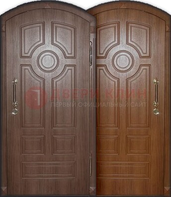 Железная арочная дверь МДФ внутри ДА-7 для театра в Пскове