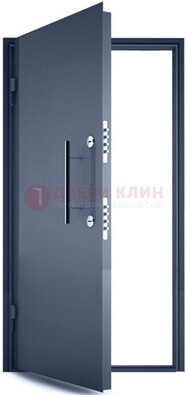 Черная металлическая бронированная дверь ДБ-1 в Пскове