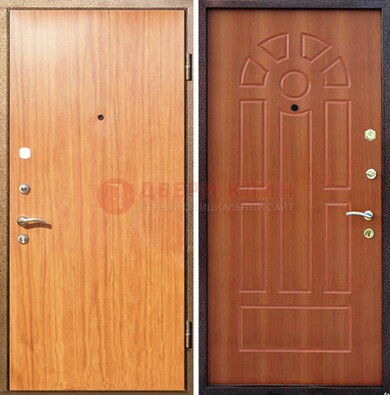Светлая железная дверь с ламинатом МДФ внутри ДЛ-15 в Лыткарино