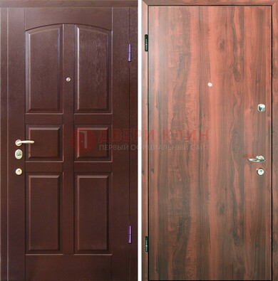 Офисная входная дверь с МДФ ламинат внутри ДМ-101 в Пскове