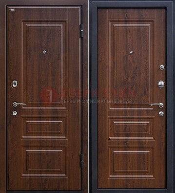Темная металлическая дверь с МДФ ДМ-140 в Пскове