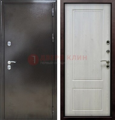 Коричневая железная дверь с МДФ ДМ-170 в Пскове