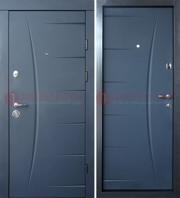 Серая входная дверь с фигурной фрезеровкой МДФ ДМ-213 в Лыткарино