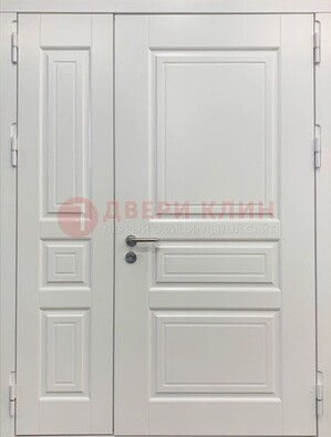 Полуторная светлая металлическая дверь с МДФ ДМ-336 в Пскове