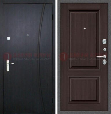 Темная стальная дверь с МДФ панелями ДМ-362 в Пскове