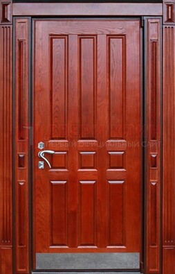 Красная входная дверь для улицы с МДФ ДМ-532 в Пскове