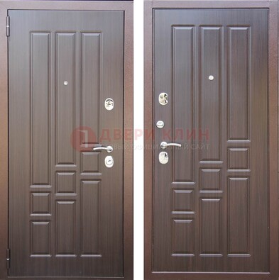 Теплая металлическая дверь с МДФ с двух сторон ДМ-80 в Пскове