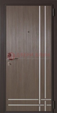 Квартирная стальная дверь с МДФ с декоративными вставками ДМ-89 в Пскове