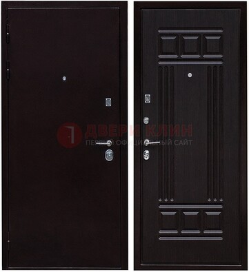 Темная стальная дверь с порошковым напылением ДП-140 в Пскове