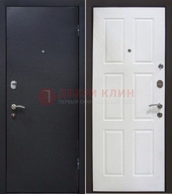 Черная металлическая дверь с порошковым покрытием ДП-193 в Сочи