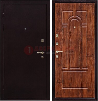 Темная железная дверь с порошковым покрытием ДП-194 в Воронеже