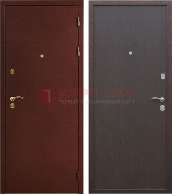 Бордовая входная дверь с порошковым покрытием ДП-201 в Пскове