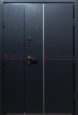 Темная металлическая дверь с порошковым покрытием ДП-220 в Пскове