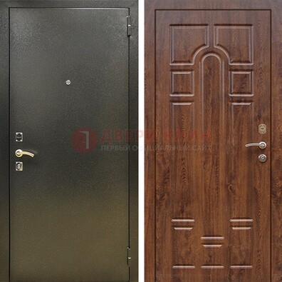 Металлическая дверь Темное серебро с порошковым покрытием и МДФ ДП-271 в Пскове
