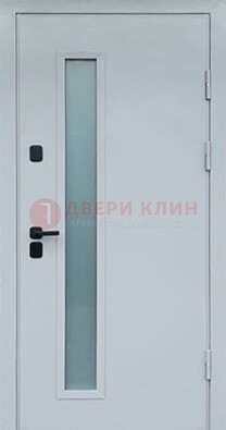 Светлая железная дверь с порошковым напылением ДП-303 в Пскове