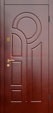Красная металлическая дверь с порошковым окрасом ДП-57 в Пскове