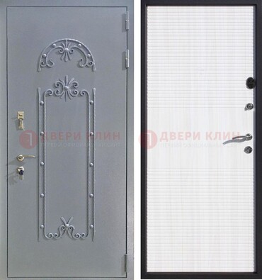 Черная входная дверь с порошковым покрытием ДП-67 в Пскове