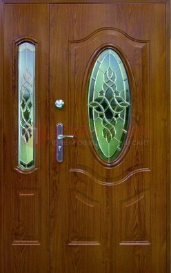 Парадная дверь со стеклянными вставками ДПР-73 для дома в Пскове