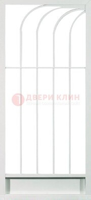 Белая металлическая решетчатая дверь ДР-17 в Пскове