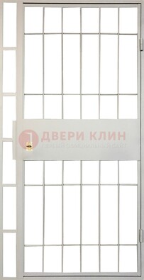 Железная решетчатая дверь в белом цвете ДР-19 в Пскове