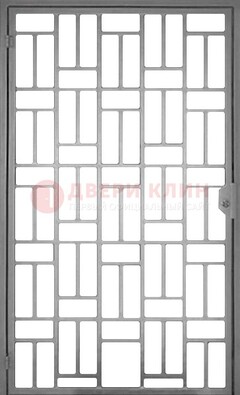 Металлическая решетчатая дверь в сером цвете ДР-23 в Пскове