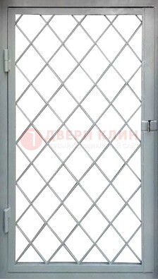 Серая стальная решетчатая дверь ДР-3 в Пскове