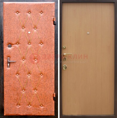 Светлая входная дверь с винилискожей ДВ-22 в Пскове