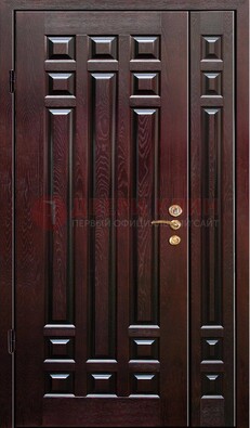 Коричневая металлическая дверь с виноритом ДВТ-20 в Пскове