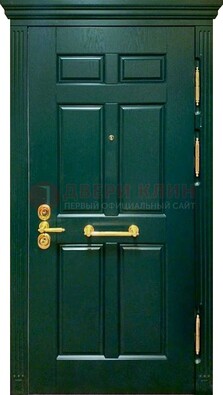 Классическая зеленая дверь с виноритом на улицу ДВТ-248 в Пскове