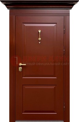 Красная железная дверь винорит для частного дома ДВТ-251 в Пскове