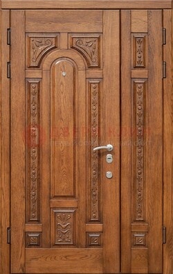 Полуторная железная дверь винорит для дома ДВТ-252 в Пскове