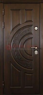 Темная стальная дверь с виноритом и рисунком ДВТ-28 в Пскове
