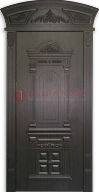 Черная стальная дверь с виноритом ДВТ-31 в Пскове