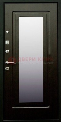 Черная металлическая дверь с зеркалом ДЗ-37 в Пскове