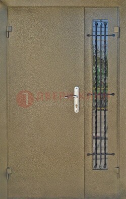 Тамбурная дверь Порошок со стеклом и ковкой ПЛ-20 в Пскове